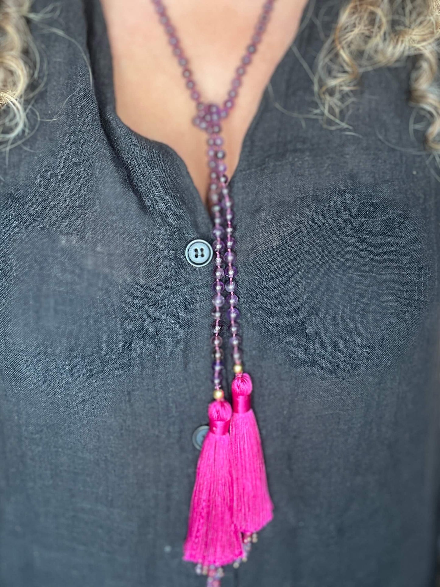 Collier cravate ALTHEA Violet