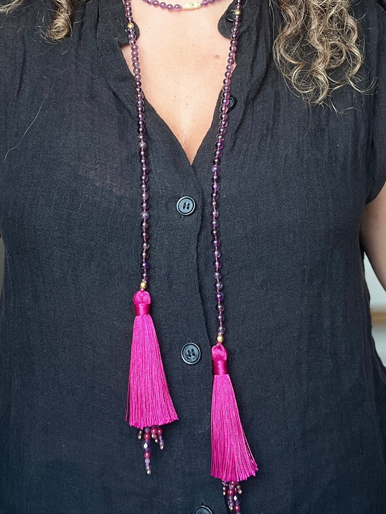 Collier cravate ALTHEA Violet