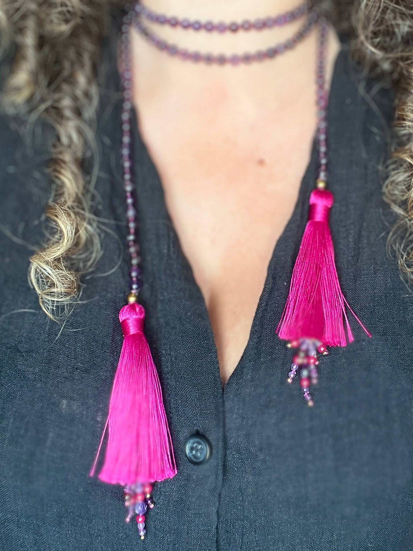 Collier cravate ALTHEA Violet