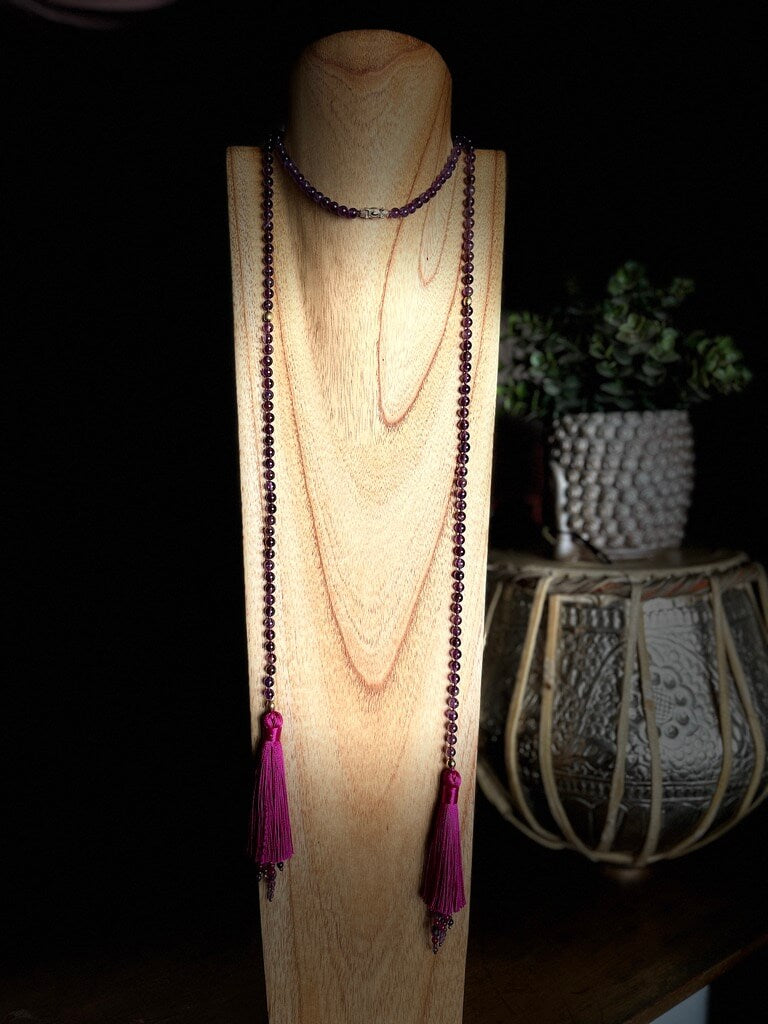 Collier cravate ALTHEA Violet