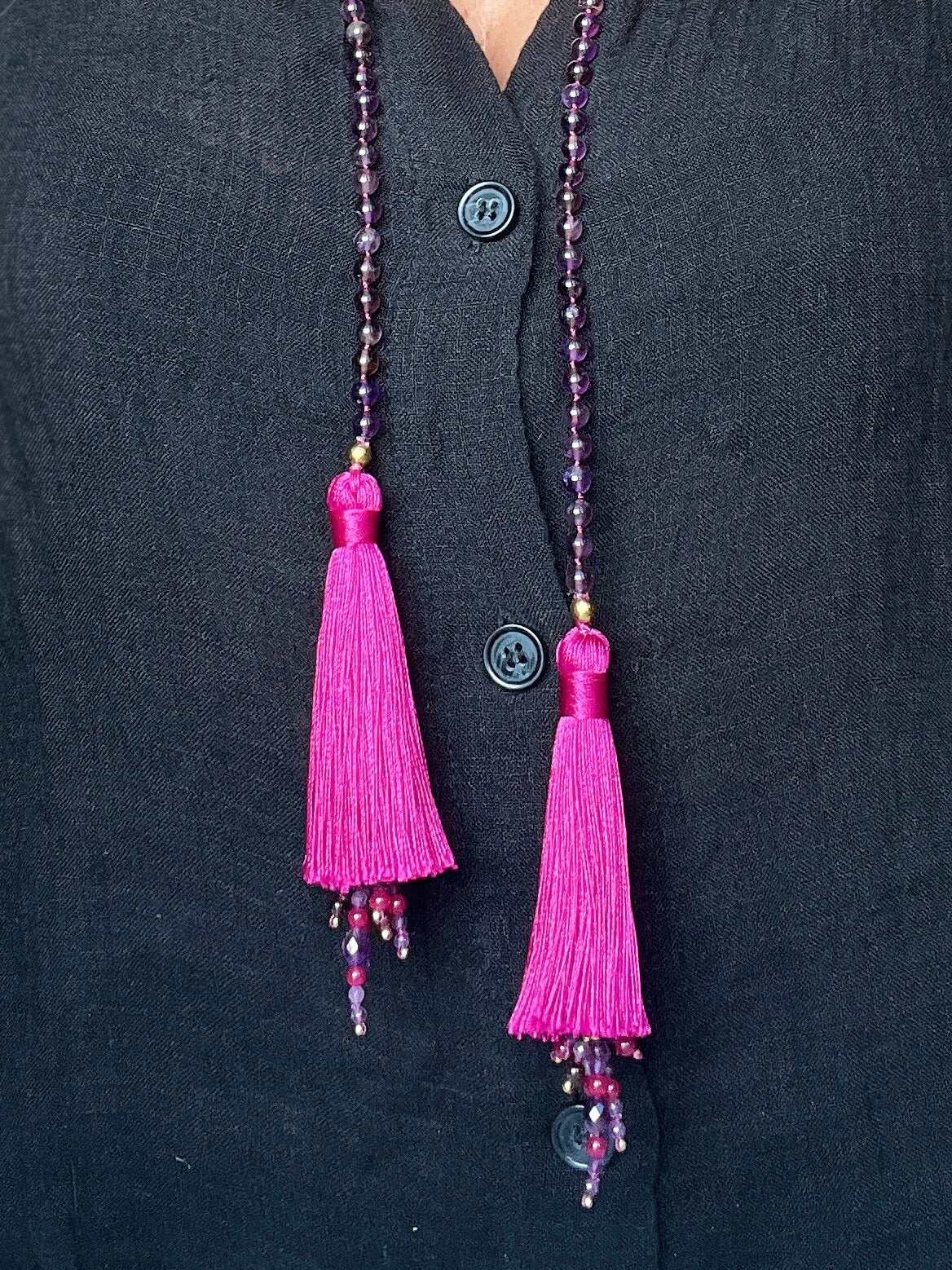 Collier cravate ALTHEA Violet
