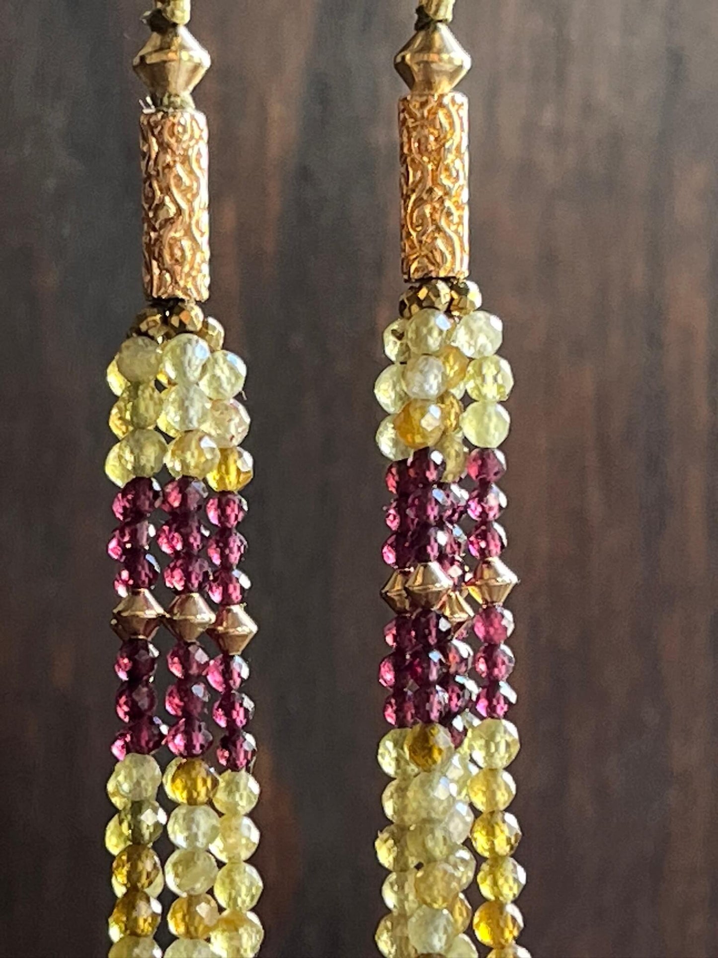 Boucles d'oreilles JANIS grenat