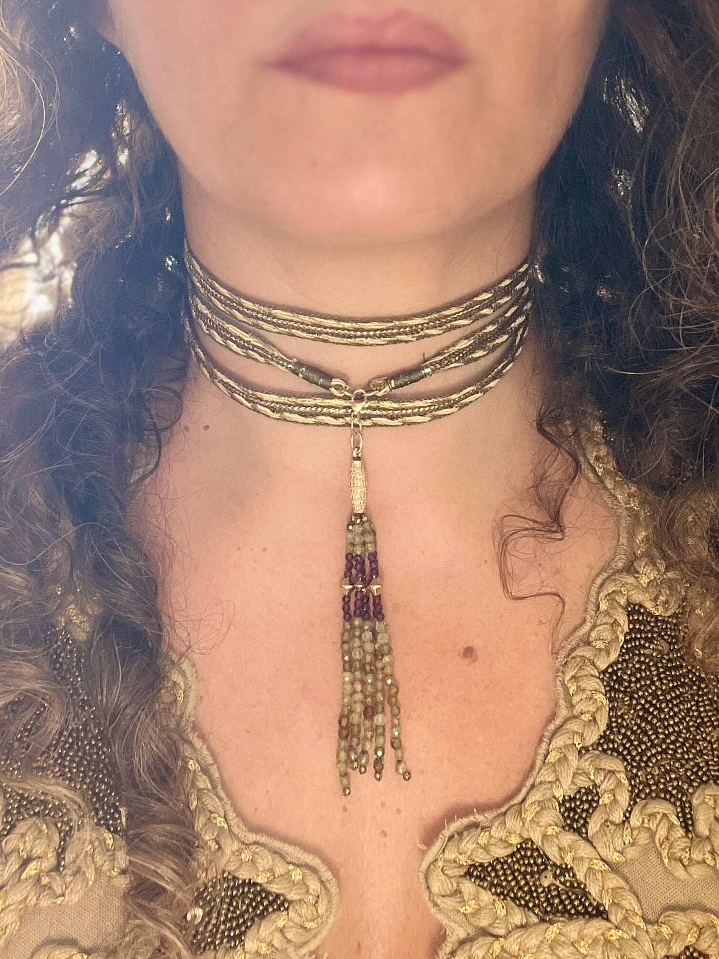 Collier JANIS grenat