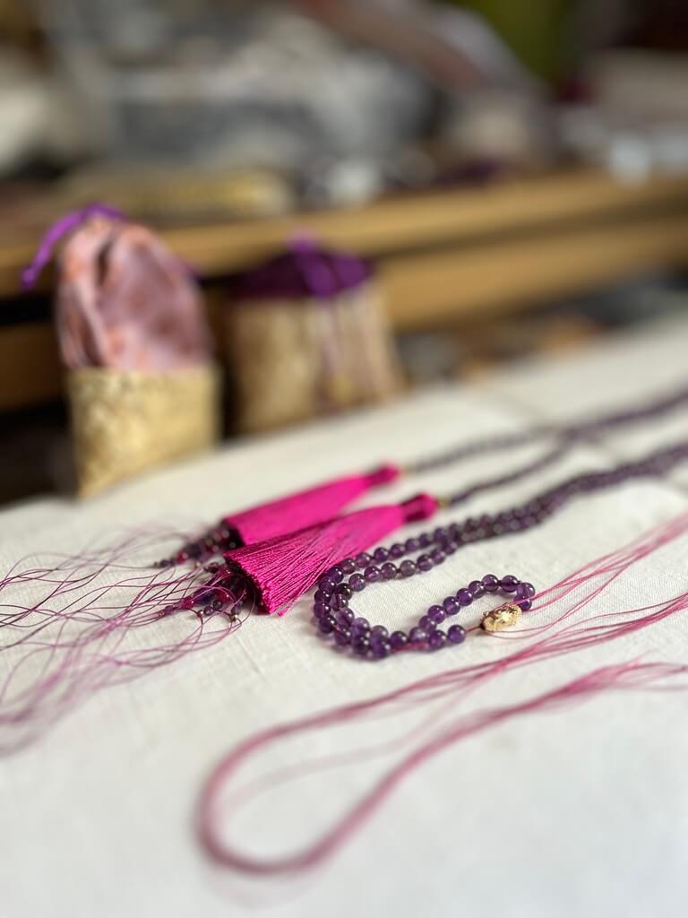 Collier cravate ALTHEA Violet