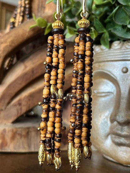 Boucles d'oreilles pompon GAÏA