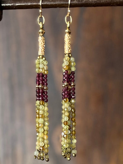 Boucles d'oreilles JANIS grenat