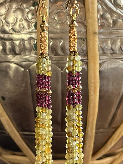Boucles d'oreilles JANIS grenat