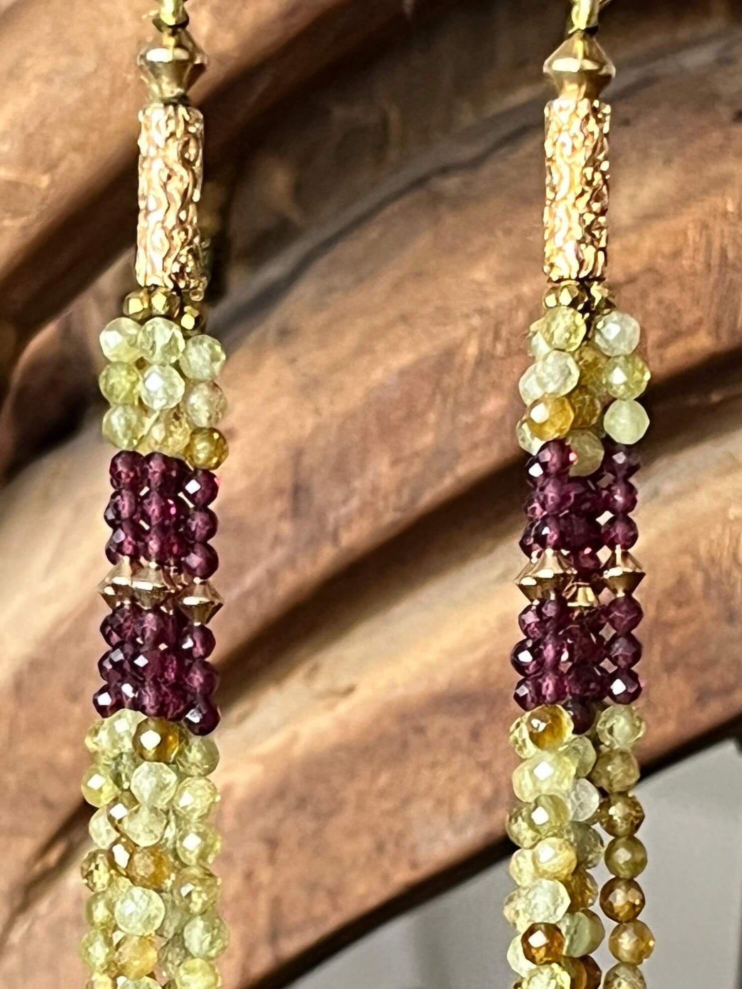 Boucles d'oreilles JANIS grenat